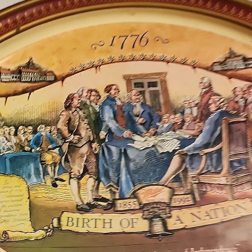 1992 Miller Beer Tin Serving Tray with Historical Scene